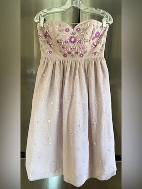 ModCloth Embroidered Fairycore Coquette Romantic Special Occasion Dress EUC Sz M